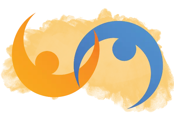 Two people icons with arms entwined.